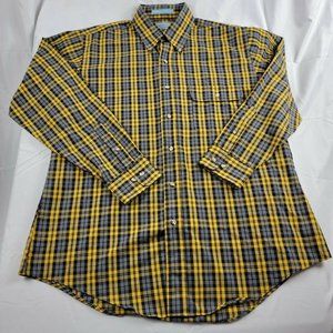 Levis Colorgraphs Long Sleeve Button Up Plaid Yellow Mens Size L